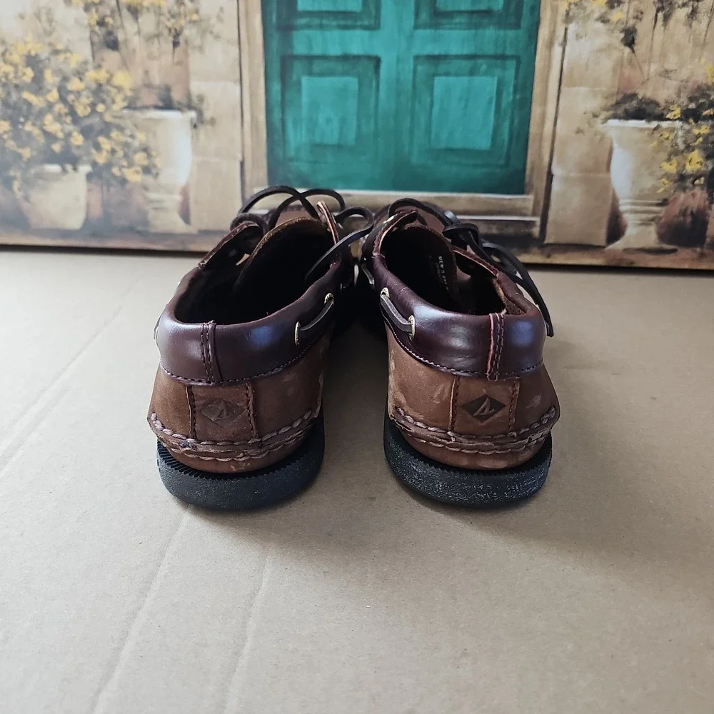 Mens Sperry Topsider Brown / Brown Suede Boat Shoe Size 9 M